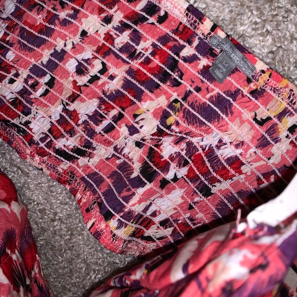 Charlotte Russe Red & Pink Floral Crop top size M - Picture 8 of 9